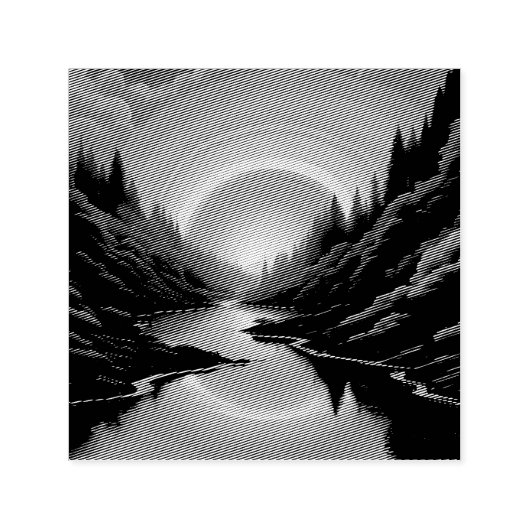 Sunrise Over The Lake Permastempel (Design)