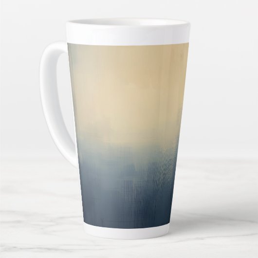 Sunrise Over the Skyline – Abstract Gradient City  Milchtasse (Linke Ecke)