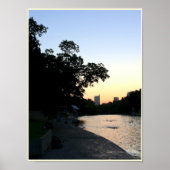 "Sunrise Over Water" Barton Springs Austin Poster (Vorne)
