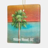 Sunrise Palm Tree Hilton Head, SC Keramikornament (Links)