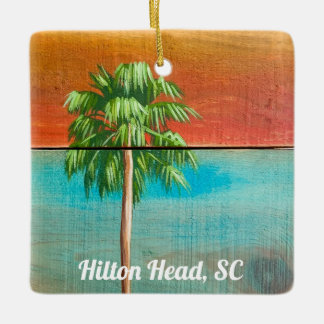 Sunrise Palm Tree Hilton Head, SC Keramikornament