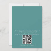 Sunrise Pastel Beach Sunset QR Code Wedding  Einladung (Rückseite)