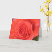 Sunrise Peach Rose Blume Gruß oder Mitteilungskart Karte (Gelbe Blume)