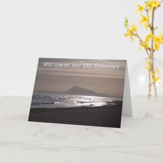 Sunrise Personalisiert 20. Hochzeitstag Karte (Gelbe Blume)