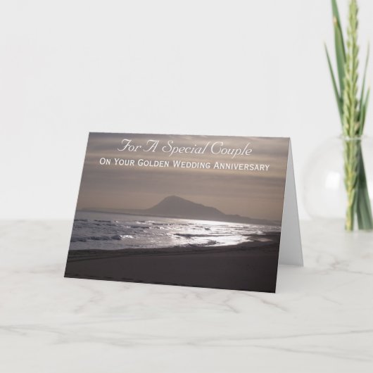 Sunrise Personalisiert 50. Hochzeitstag Karte (Vorderseite)