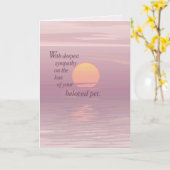 Sunrise Pet Beileid Karte (Gelbe Blume)