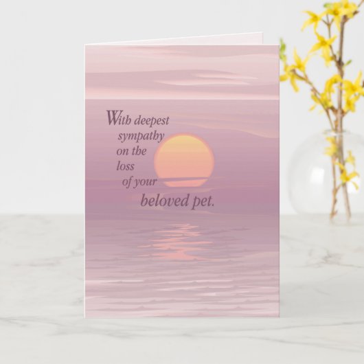 Sunrise Pet Beileid Karte (Gelbe Blume)