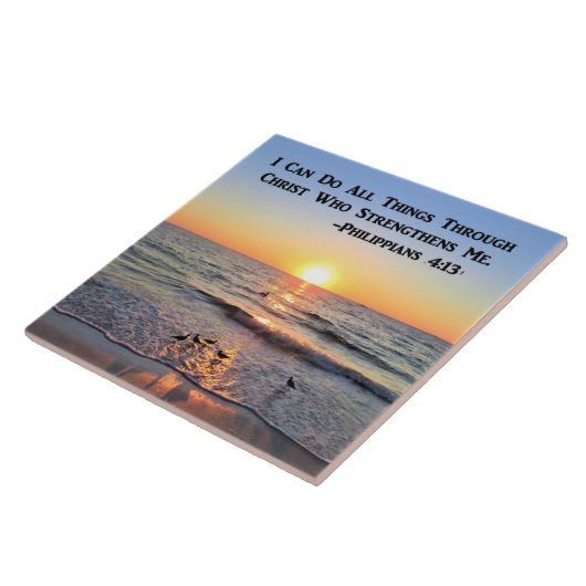 SUNRISE PHILIPPIANS 4:13 KERAMIK TILE FLIESE (Seite)