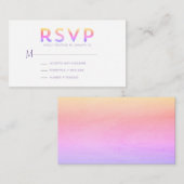 Sunrise Pink Gradient Modern UAWG Enclosure Card Begleitkarte (Vorne/Hinten)