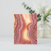 Sunrise Pink Orange Yellow Agate Postkarte (Stehend Vorderseite)