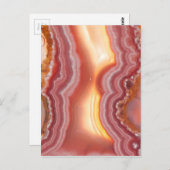 Sunrise Pink Orange Yellow Agate Postkarte (Vorne/Hinten)