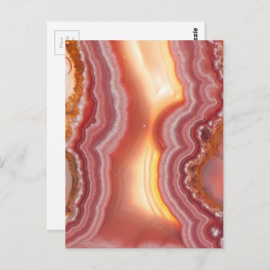 Sunrise Pink Orange Yellow Agate Postkarte (Vorne/Hinten)
