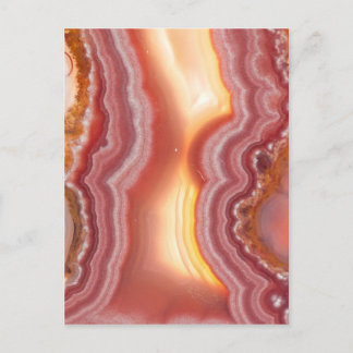 Sunrise Pink Orange Yellow Agate Postkarte