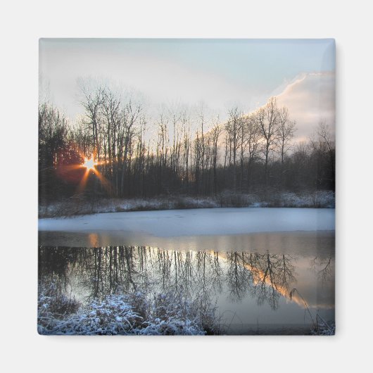 Sunrise Pond in Upstate New York Magnet (Vorne)