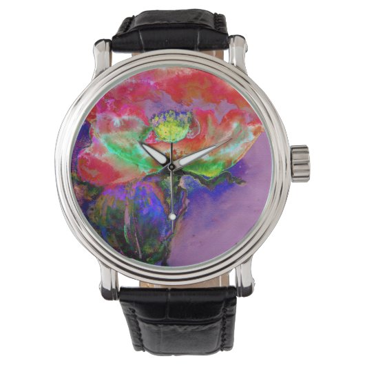 Sunrise Poppy Armbanduhr (Vorderseite)