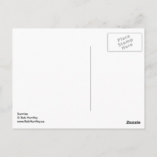 Sunrise Postkarte (Rückseite)