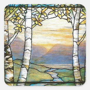 Sunrise Quadratischer Aufkleber