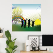 Sunrise Rainbow Children Poster (Heimbüro)