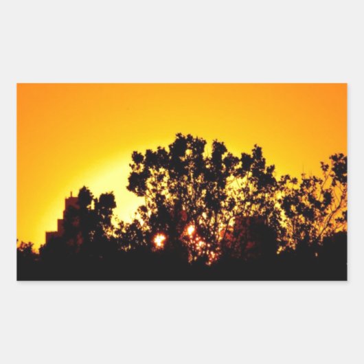 Sunrise Rechteckiger Aufkleber (Vorderseite)