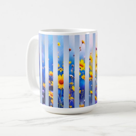 Sunrise Reflections Stripes Kaffeetasse (Vorderseite Links)