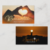 Sunrise Relaxing Musik Tee Visitenkarte (Vorne/Hinten)