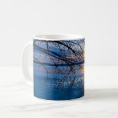 Sunrise River, Tree, Blue Sky Inspiration Foto Kaffeetasse (Vorderseite Links)