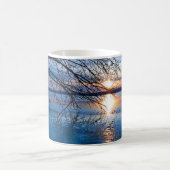 Sunrise River, Tree, Blue Sky Inspiration Foto Kaffeetasse (Mittel)