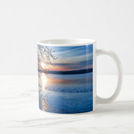 Sunrise River, Tree, Blue Sky Inspiration Foto Kaffeetasse