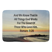 SUNRISE ROMANS 8:28 SCRIPTURE VERSE BADEMATTE (Vorderseite)