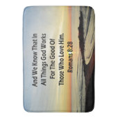 SUNRISE ROMANS 8:28 SCRIPTURE VERSE BADEMATTE (Vorderseite Vertikal)