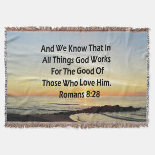 SUNRISE ROMANS 8:28 SCRIPTURE VERSE DECKE