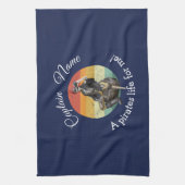 Sunrise Rum Skeleton Priate Party Geschirrtuch (Vertikal)