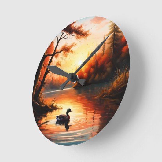 Sunrise Runde Wanduhr (Winkel)