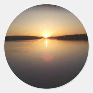 Sunrise Runder Aufkleber