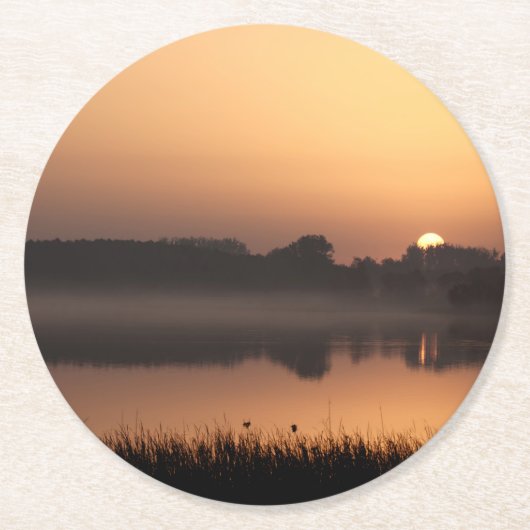 Sunrise Runder Pappuntersetzer (Vorderseite)
