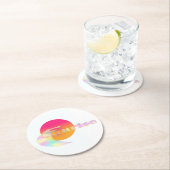 Sunrise Runder Pappuntersetzer (Vor Ort)