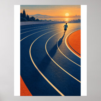Sunrise Runner Track 16x20 ungerahmter Kunstdruck Poster