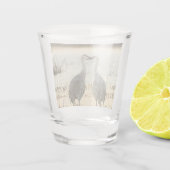 Sunrise Sandhill Crane-Paar Schnapsglas (Rückseite)