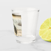 Sunrise Sandhill Crane-Paar Schnapsglas (Rechts)