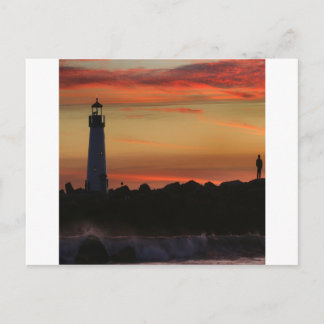 Sunrise Santa Cruz Leuchtturm Postkarte