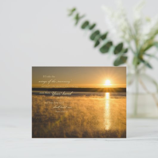 Sunrise Scripture Postcard: Psalm 139 Postkarte (Stehend Vorderseite)