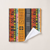 "Sunrise Serenity: Die Lebenskraft von AfroTri ver Badhandtuch Set (Waschlappen)