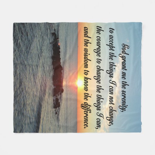 SUNRISE SERENITY PRAYER FLEECE BLANKET (Vorderseite (Horizontal))