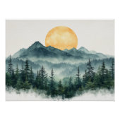 Sunrise Serenity Zen Minimalist Wall Art Poster (Vorderseite)