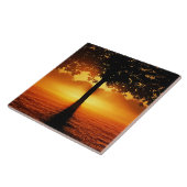 Sunrise Silhouette Fliese (Seite)