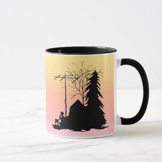 Sunrise Silhouette Ham Radio Tasse (Rechts)