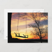 Sunrise-Silhouette Postkarte (Vorne/Hinten)