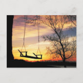 Sunrise-Silhouette Postkarte (Vorderseite)