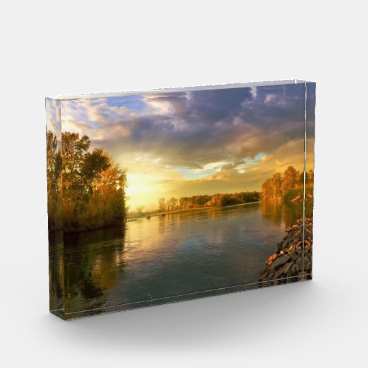 Sunrise Sky Lake Fotoblock (Links)