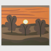 Sunrise Sky Scenery Geschenkpapier (Flach)